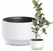 Műanyag Kaspó+betét Fehér 40X25CM 26L Űrtartalom Kerek Heos Lengyel Termék