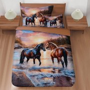 3 részes ágyneműgarnitúra Polycotton Horse dream 200x140cm+90x70cm TiaHome