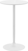 HOMCOM Bárasztal Bistro Asztal Kerek Party Asztal Ø60 x 102 cm Magas Asztal Étkezőbe, Nappaliba, Acél, Fehér | Aosom