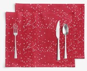 Goldea valencia 2 darabos reggeliző alátét - csillagok piroson 30 x 40 cm