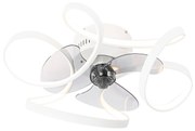 Mennyezeti ventilátor fehér 55 cm LED-del, dimmelhető, távirányítóval - Mandy