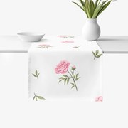 Goldea pamut asztali futó - pünkösdi rózsamintás 35x140 cm