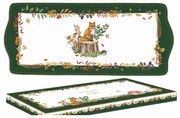 Forest Dream őszi porcelán kínáló tálca 35x15 cm dobozban Easy Life
