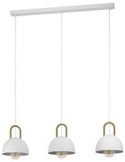 Eglo 99696 - Csillár zsinóron CALMANERA 3xE27/40W/230V fehér