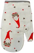 Konyhai kesztyű karácsonyi manó fehér TiaHome