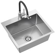 Acél mosogatótálca LUKE 100 BRUSH NICKEL