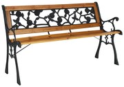 Faiza kerti pad, fekete, 126 x 52 x 73 cm