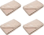 vidaXL Csúszásgátló műszőrme takaró Olite 4 pcs Bézs 130 x 150 cm