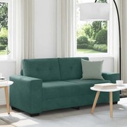 sötétzöld bársony loveseat kanapé 140 cm