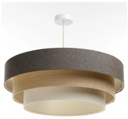 Csillár zsinóron BOHO TRINITI 1xE27/60W/230V szürke/bézs/krémes