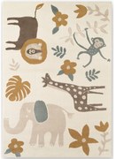 Krémszínű gyerek szőnyeg 120x170 cm Animal Safari – Hanse Home