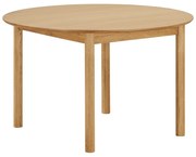 Kerek bővíthető étkezőasztal hosszabbító asztallappal tölgyfa dekorral ø 120 cm Bundaberg – House Nordic