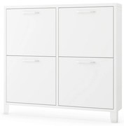 SHIRLEY fém cipősszekrény, 960 x 900 x 170 mm, fehér