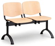 ISO II fa pad, 2 üléses - fekete lábak, bükkfa