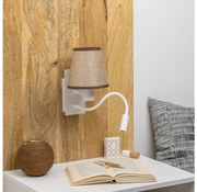 Brilagi - LED Fali lámpa NUBILA 1xE27/25W/230V + LED/3W fehér/barna