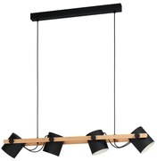 Eglo 43424 - Csillár zsinóron HORNWOOD 4xE27/28W/230V