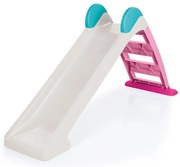 Dolu gyerek csúszda, összecsukható, fehér és rózsaszín