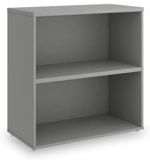 SimpleOffice alacsony szekrény 80 x 40 x 80 cm, szürke