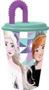 Disney Jégvarázs Ice Magic szívószálas pohár, műanyag 430 ml
