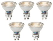 5 db GU10 dimbare LED lamp 3W 200 lm 3000K