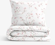Goldea pamut ágyneműhuzat - cseresznyevirágok 140 x 200 és 70 x 90 cm