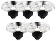 5 darabos GU10 3 lépésben dimmelhető Kelvin LED lámpa készlet AR111 10W 800 lm 2700 - 3700K