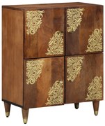 Oldalszekrény Mézbarna Tömör akácfa 60 x 33 x 75 cm Oldalszekrény