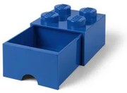 Tárolódoboz, fiókos, LEGO Brick, kék (L40051731)