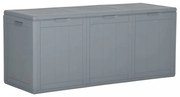 szürke PP fa hatású kerti tárolóláda 270 L