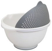 Fehér tál szűrővel 2v1, Ø 28 cm - Metaltex