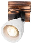 Ipari mennyezeti spotlámpa fa és beton kombinációban - Creto