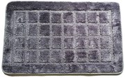 Fürdőszoba szőnyeg kocka sötétszürke 50x80 cm TiaHome