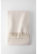 Zen krémszínű pamutkeverék pléd, 140 x 180 cm - Euromant