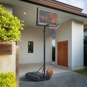Juskys Kosárlabdapalánk kerekekkel - 255-305 cm