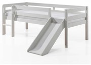 Pino fehér magasított gyerekágy csúszdával, 90 x 200 cm - Vipack