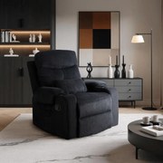 TV és Relaxfotel Fekete Kordbársony Szövettel. TORRES