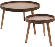 Konferenciaasztalok szettje, sötét dió, 2 db