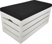 Nagy Fa Láda Kárpitozott Puff Ülőfelület