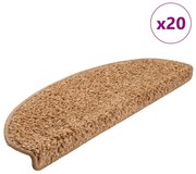 20 db bézs színű, félkör alakú lépcsőszőnyeg 65 x 21 x 4 cm, nagy