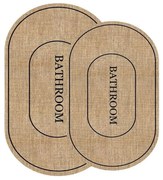 Fekete-barna fürdőszobai kilépő szett 2 db-os 60x90 cm Jute Look – Mila Home