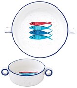 Halmintás porcelán tálka füllel 12cm Sardine's Party