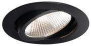 Süllyesztett spotlámpa fekete 9,5 cm LED-del 1015 lm Dimmerelhető IP23 - Gaius