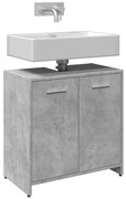 Fürdőszoba mosdószekrény beton szürke 60x33x60 cm Gépelt fa