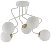 Csillár rúdon ZIGZAG 5xG9/12W/230V fehér