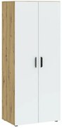 BASIC Ruhásszekrény Tölgy/Fehér Színben 74 cm 2D