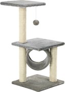 vidaXL szürke macskabútor szizál kaparófákkal 65 cm