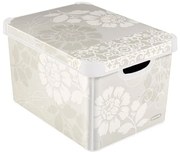 Romance szürke tárolódoboz fedéllel, 22 l - Curver