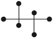 Fekete fém fali fogas Dama – Kalune Design
