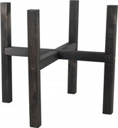 Fa virágtartó állvány Fekete 34x34x30cm