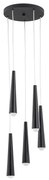 Argon 2103 - Csillár zsinóron HOLLYWOOD 5xE14/7W/230V fekete